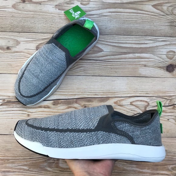 Sanuk Chiba Quest Knit Grey Men’s Slip-On Shoes - Picture 1 of 16